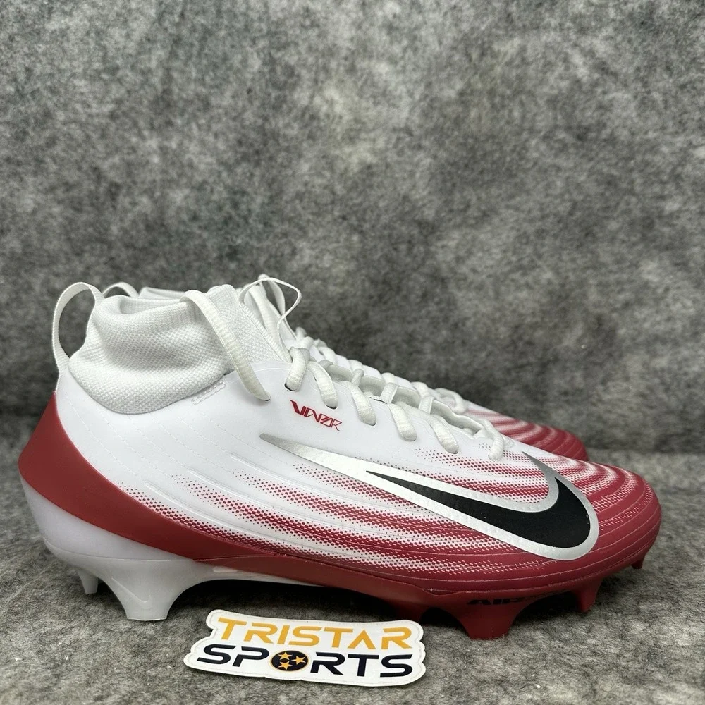 Nike Vapor Pro 1 Football Cleats Mens Size 7 White Crimson Black HM8850-102